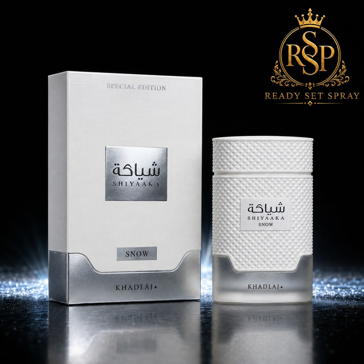 Khadlaj Shiyaaka Snow Special Edition fragrance — Ready Set Spray