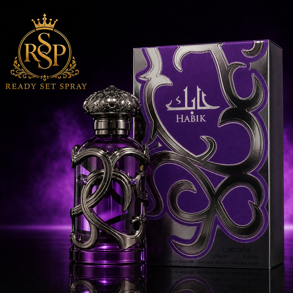 Lattafa Habik bottle and box — Ready Set Spray