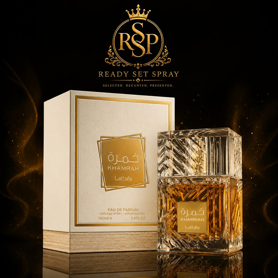 Lattafa Khamrah fragrance — Ready Set Spray
