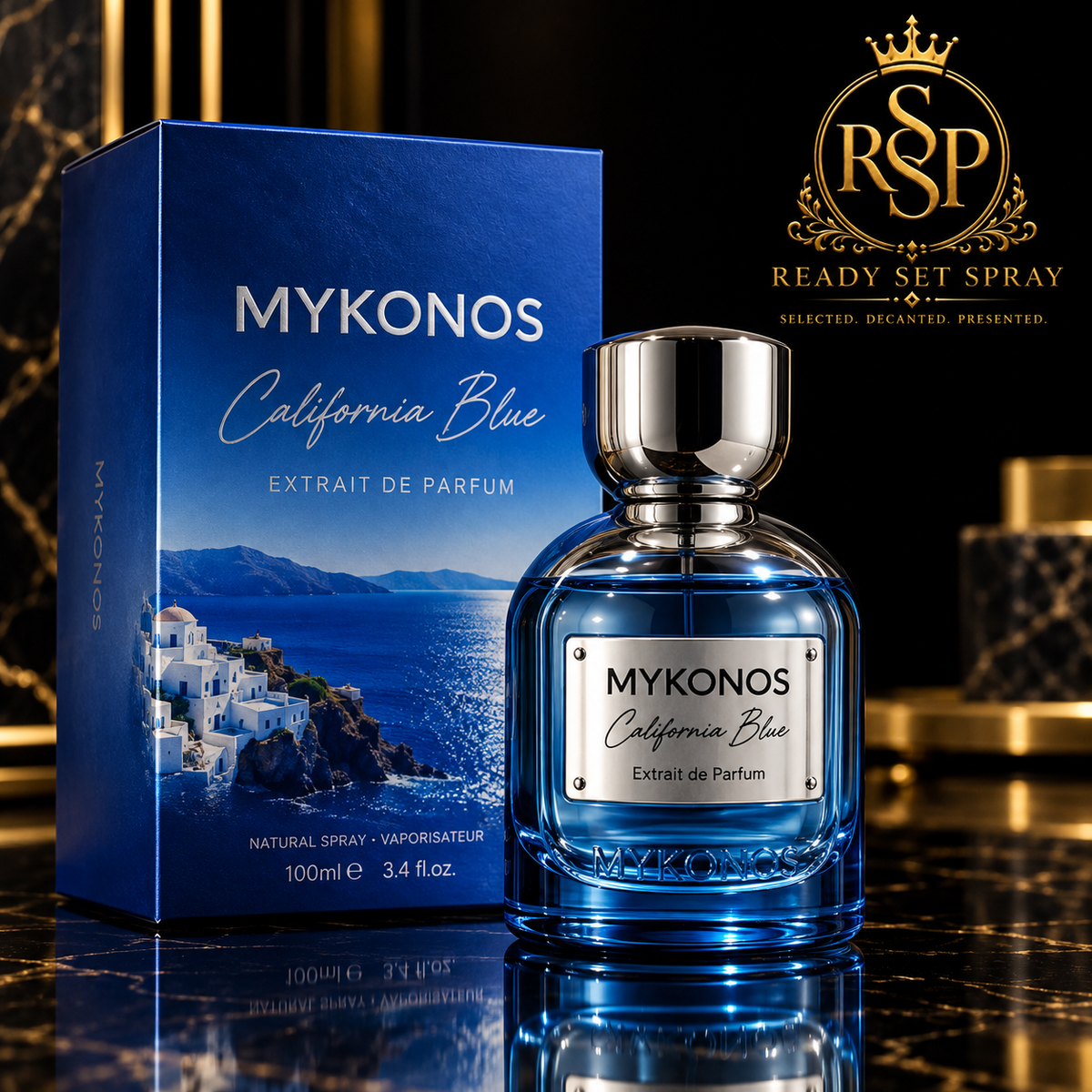 Mykonos California Blue fragrance decant - Ready Set Spray